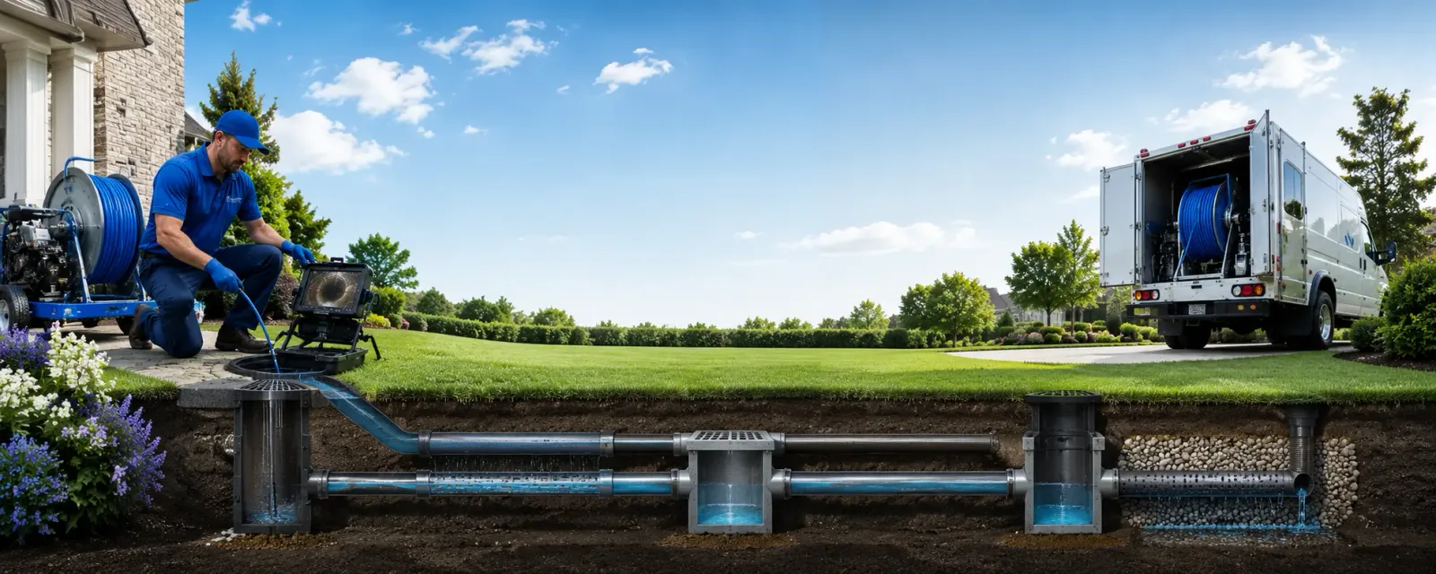 Outdoor drain cleaning information for West Boothbay Harbor, ME